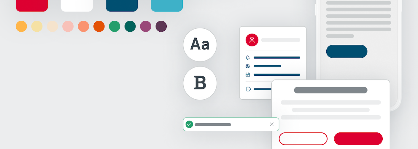 Representation of components in a Design System.