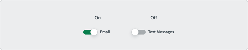 Example of the switch component